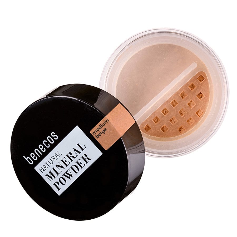 benecos Natural Mineral Powder medium beige seitlich