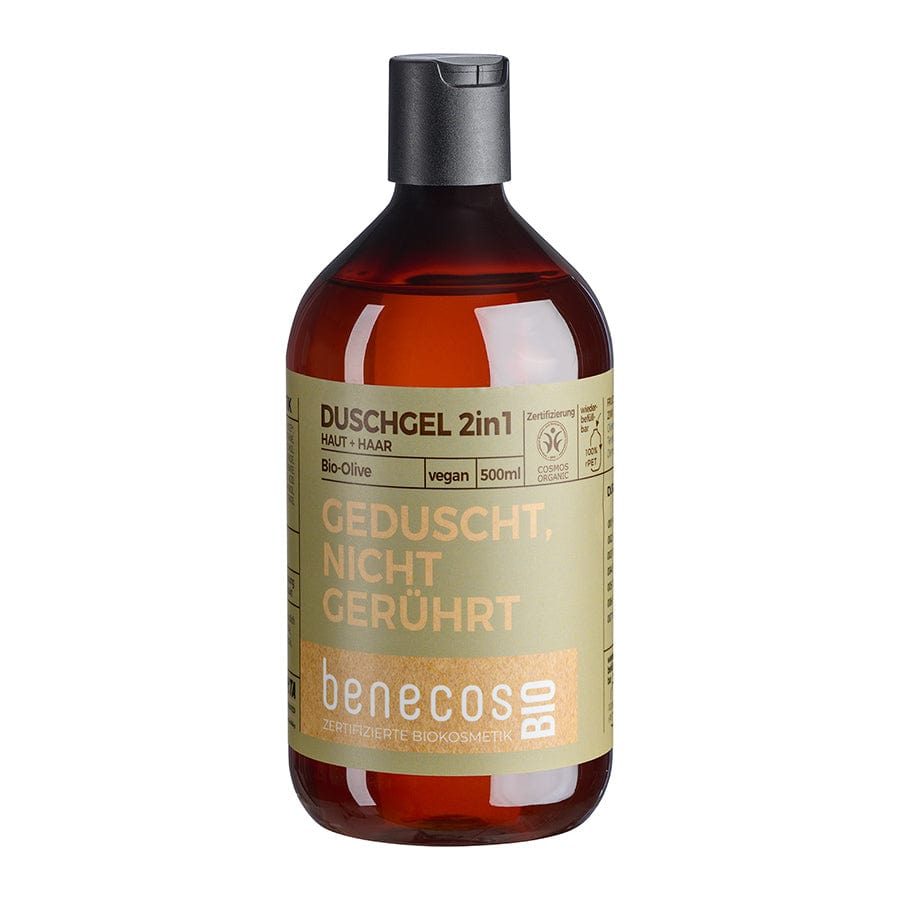 benecosBIO Duschgel 2in1 Bio-Olive GEDUSCHT, NICHT GERÜHRT, 500 ml