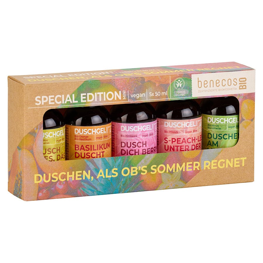 benecosBIO Mini-Geschenkset Sommeredition DUSCHEN ALS OB&#39;S SOMMER REGNET_seitlich