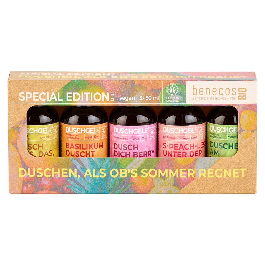 benecosBIO Mini-Geschenkset Sommeredition DUSCHEN ALS OB&#39;S SOMMER REGNET