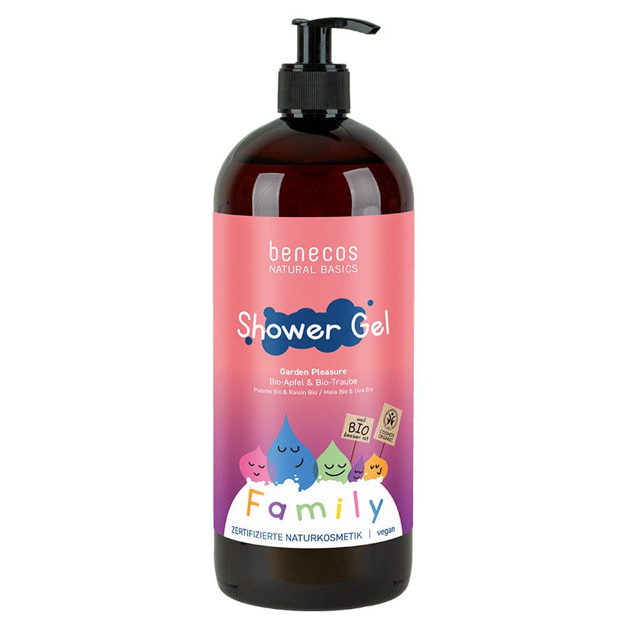 benecos Shower Gel FAMILY SIZE Garden Pleasure, Apfel &amp; Traube