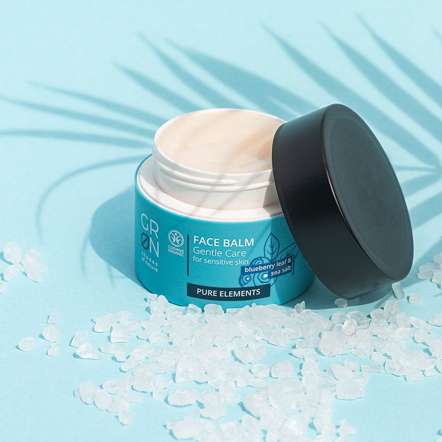 GRN [GRÜN] Gesichtsbalsam Sanfte Pflege, Blaubeerblatt & Meersalz