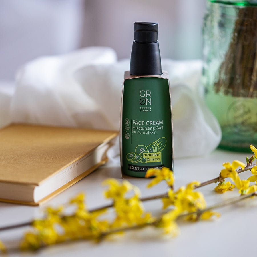 GRN [GRÜN] Gesichtscreme Feuchtigkeitsspendende Pflege, Gurke & Hanf