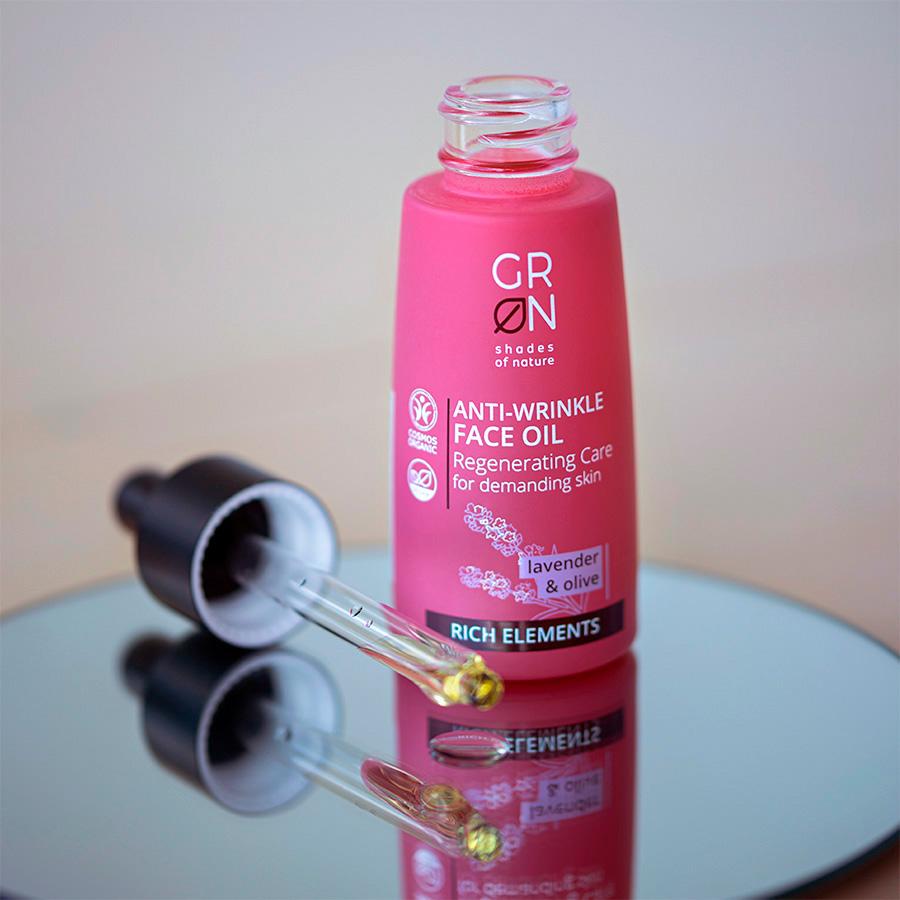 GRN [GRÜN] Anti-Falten Gesichtsöl, Bio-Lavendel & Bio-Olive