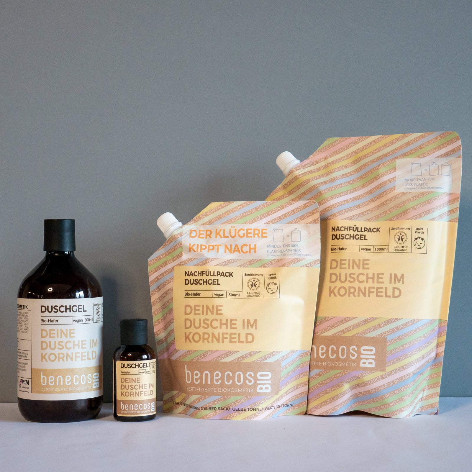 benecosBIO Duschgel Bio-Hafer - DEINE DUSCHE IM KORNFELD