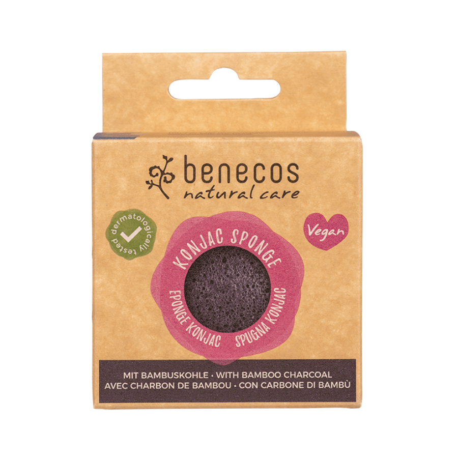 konjac sponge black bamboo